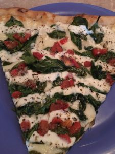 White spinach pizza, La Cucina's Italitan Restaurant